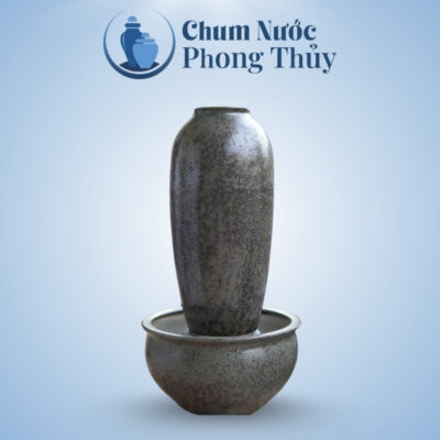 Bộ Lu Chậu Trang Trí Sân Vườn Men Gấm Mun 3 Size CN-18