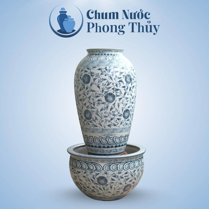 Bộ Lu Chậu Trang Trí Tiểu Cảnh Men Rạn Hoa Tam Thái 3 Size CN-16