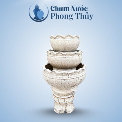 Bộ Thác Nước Men Rạn 3 Tầng Kèm Đế TN-20
