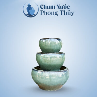 Đài Phun Nước Men Hỏa Biến Xanh Lục TN-18