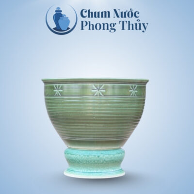 Chum Trồng Sen, Súng Miệng Loe Men Xanh Ngọc Khắc Sao CS-05