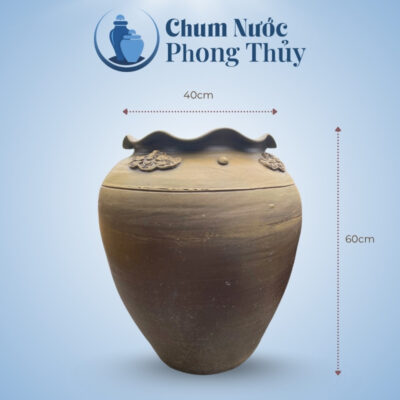 kích thước Áng Trồng Sen Tai Bèo Họa Tiết Dây Hoa Phù Dung CS-01