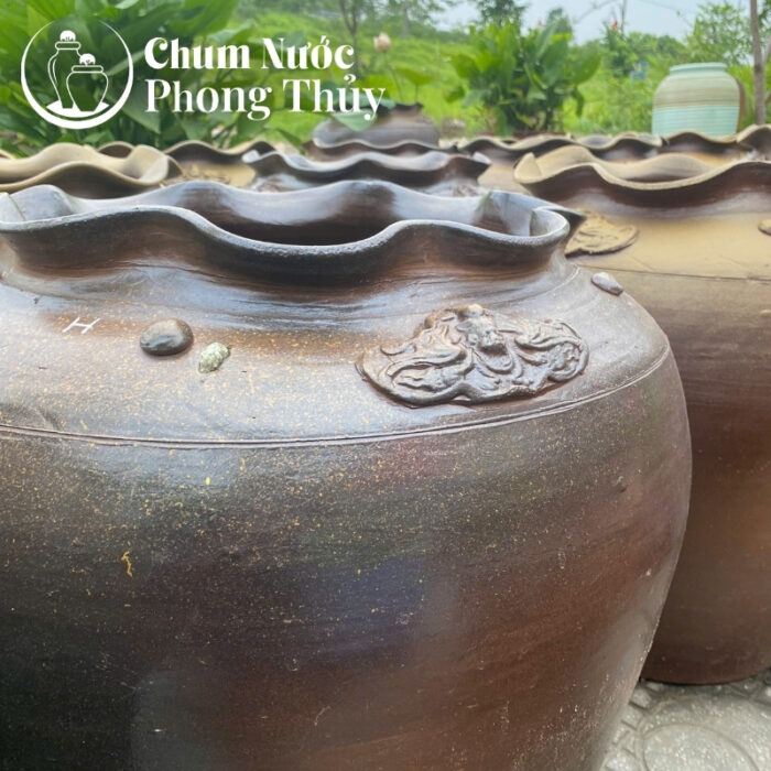 chi tiết Áng Trồng Sen Tai Bèo Họa Tiết Dây Hoa Phù Dung CS-01