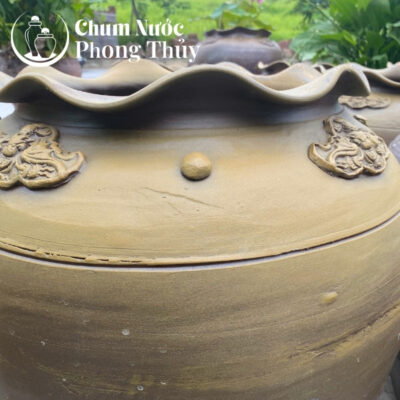 chi tiết Áng Trồng Sen Tai Bèo Họa Tiết Dây Hoa Phù Dung CS-01