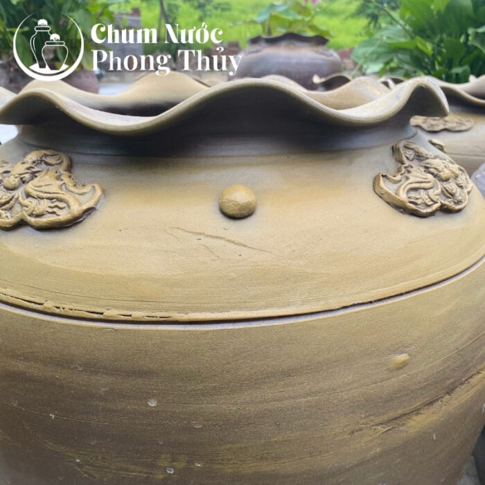 chi tiết Áng Trồng Sen Tai Bèo Họa Tiết Dây Hoa Phù Dung CS-01