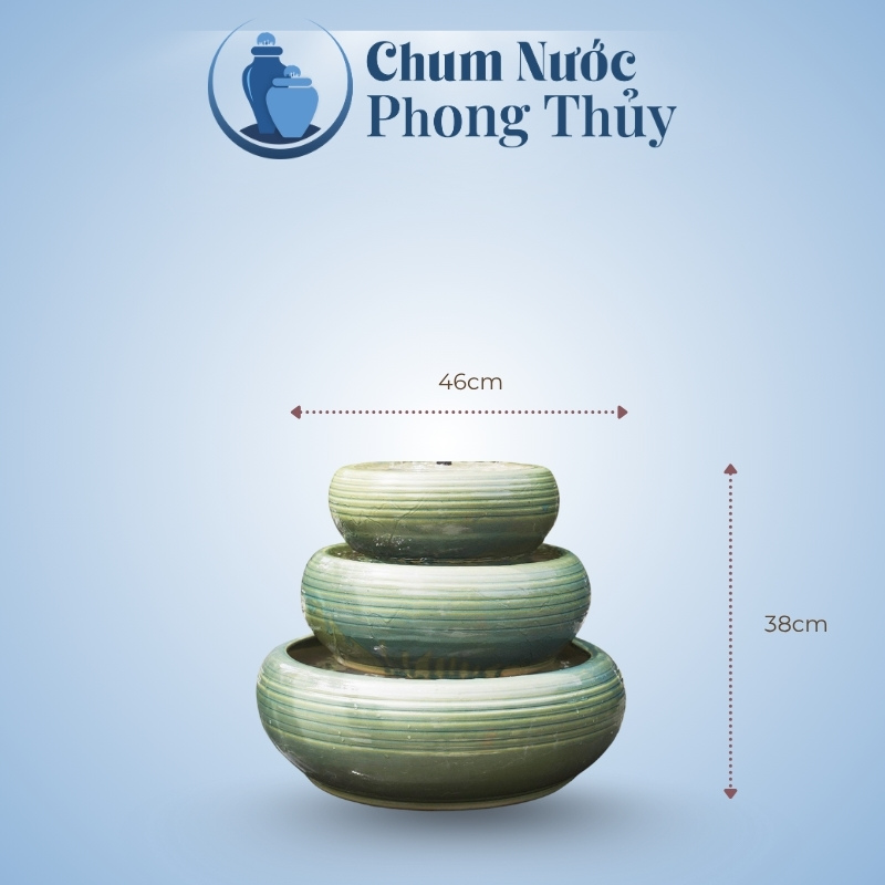 Bộ Thác Phun Nước Mini Men Xanh Kẻ Ngang TN-24