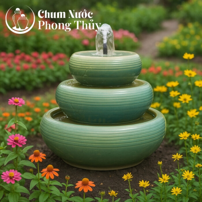 Bộ Thác Phun Nước Mini Men Xanh Kẻ Ngang TN-24