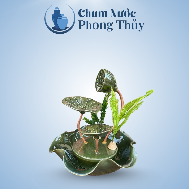 Bộ Thác Nước Tiểu Cảnh Sen Đồng Xanh CN-TN02