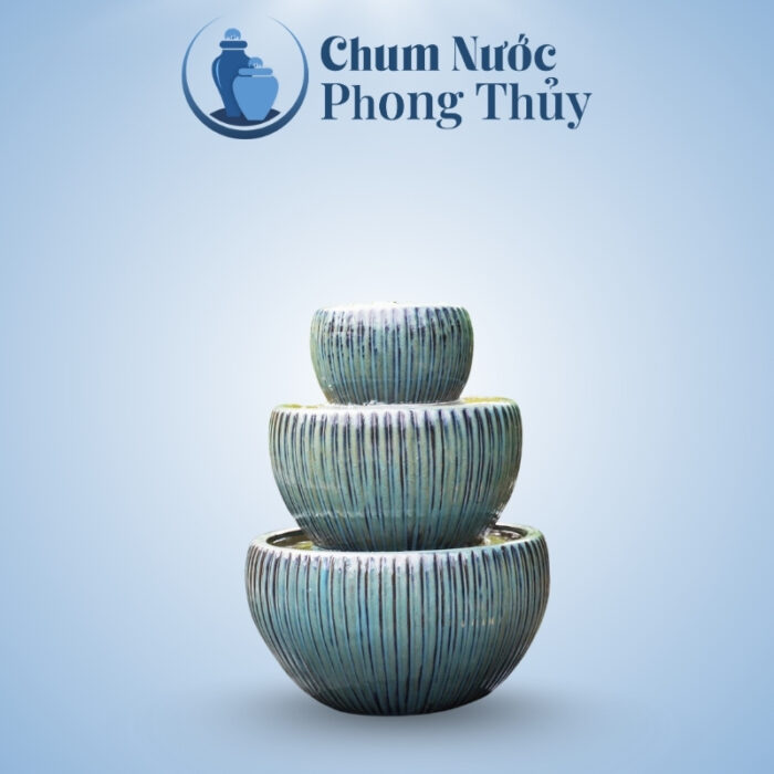 Thác Phun Nước Men Hỏa Biến Xanh Kẻ TN-21