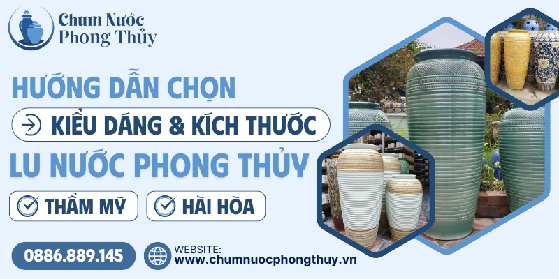 Kích thước và kiểu dáng chum nước