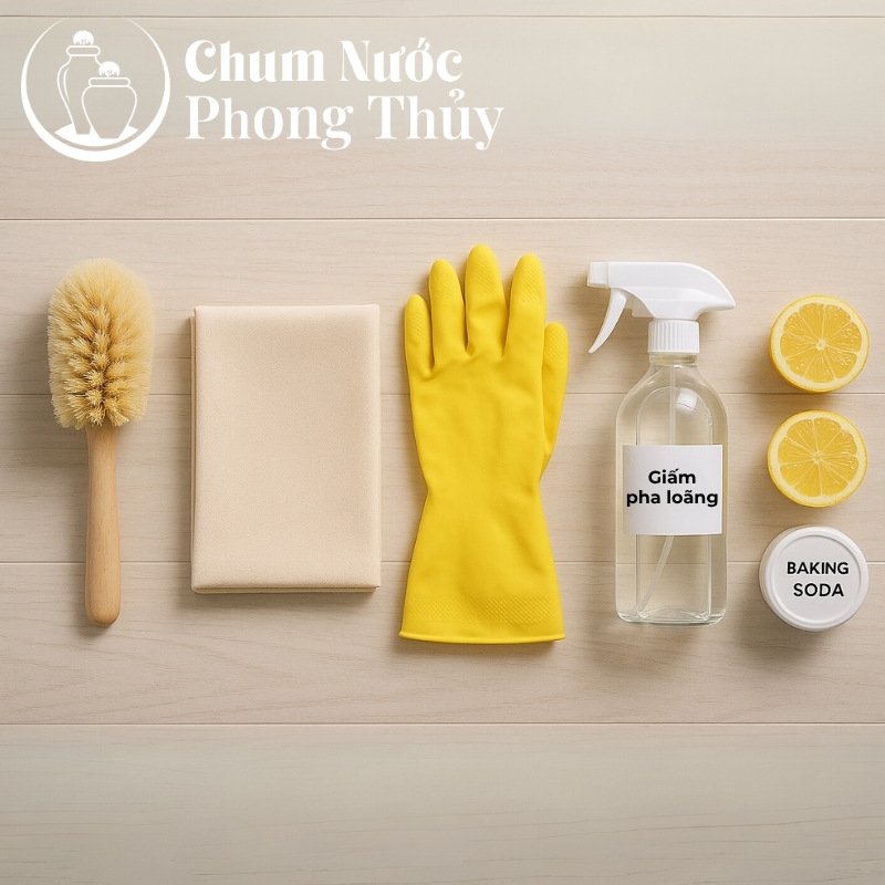 Dụng cụ vệ sinh chum nước