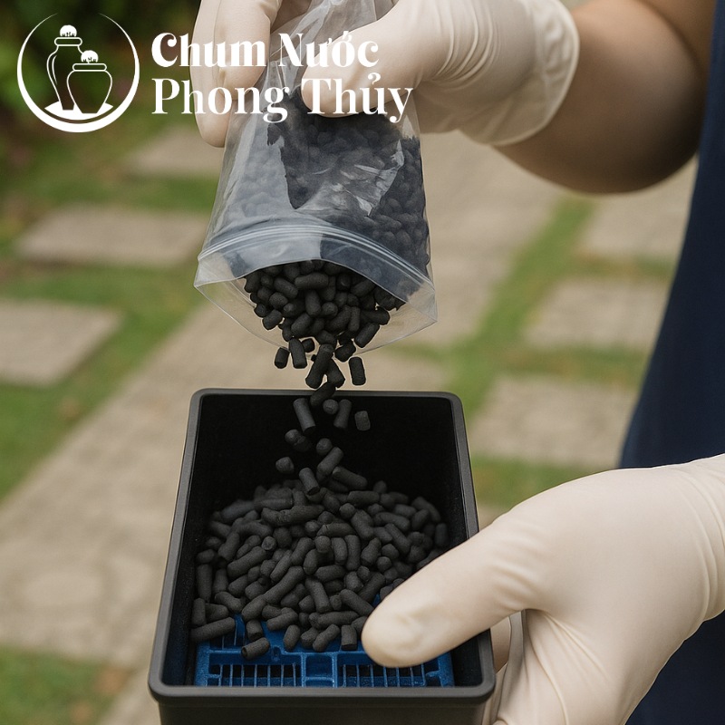Vệ sinh chum nước, lu nước, thác nước