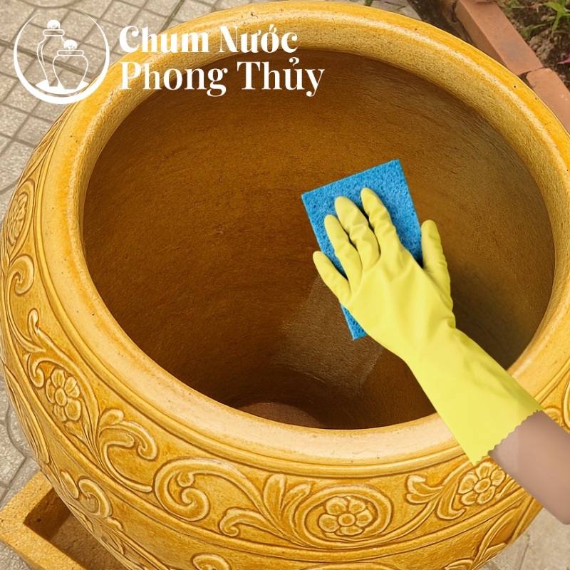 Vệ sinh chum nước, lu nước, thác nước