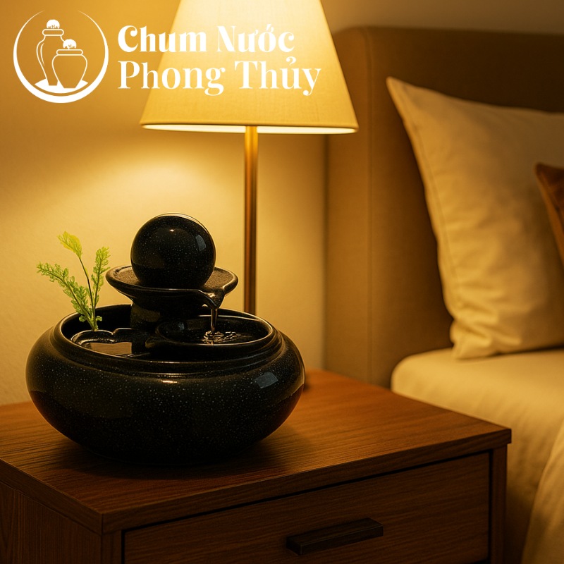 Chum nước đặt giữa cửa vào nhà chặn nguồn sinh khí