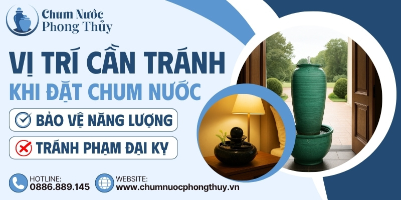 Vị trí cần tránh khi đặt chum nước