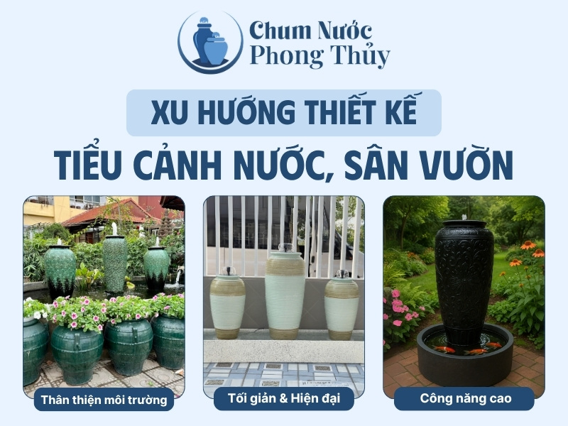 Xu hướng thiết kế lu nước tiểu cảnh sân vườn